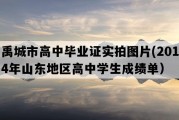 禹城市高中毕业证实拍图片(2014年山东地区高中学生成绩单）