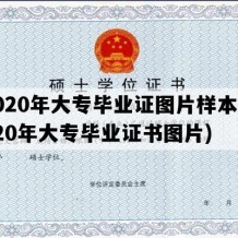 2020年大专毕业证图片样本(2020年大专毕业证书图片)