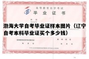 渤海大学自考毕业证样本图片（辽宁自考本科毕业证买个多少钱）