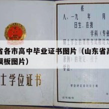 山东省各市高中毕业证书图片（山东省高中毕业证模板图片）