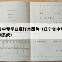 辽宁省中专毕业证样本图片（辽宁省中专毕业证查询系统）