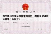 大学本科毕业证照片要求图例（本科毕业证照片要求什么尺寸）