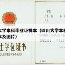 四川大学本科毕业证样本（四川大学本科毕业证样本及图片）