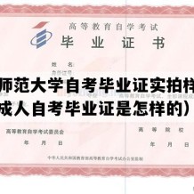 华南师范大学自考毕业证实拍样本（广东成人自考毕业证是怎样的）