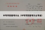 中专学历报考什么（中专学历报考什么专业）