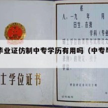 中专毕业证仿制中专学历有用吗（中专毕业证高仿）