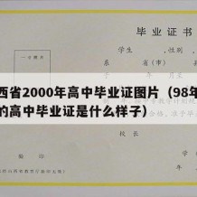 陕西省2000年高中毕业证图片（98年陕西的高中毕业证是什么样子）