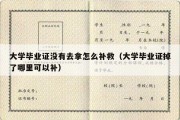 大学毕业证没有去拿怎么补救（大学毕业证掉了哪里可以补）