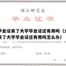 大学毕业证丢了大学毕业证还有用吗（大学毕业证丢了大学毕业证还有用吗怎么办）