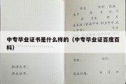 中专毕业证书是什么样的（中专毕业证百度百科）