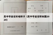 高中毕业证长啥样子（高中毕业证样本图2020）