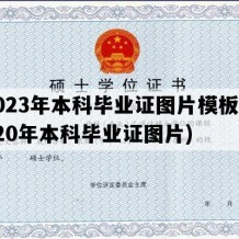 2023年本科毕业证图片模板(2020年本科毕业证图片)