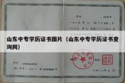 山东中专学历证书图片（山东中专学历证书查询网）