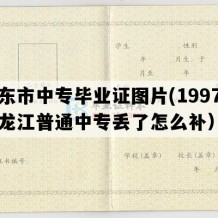 肇东市中专毕业证图片(1997年黑龙江普通中专丢了怎么补）