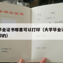 大学毕业证书哪里可以打印（大学毕业证是哪里打印的）