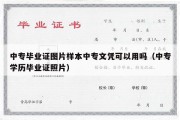 中专毕业证图片样本中专文凭可以用吗（中专学历毕业证照片）