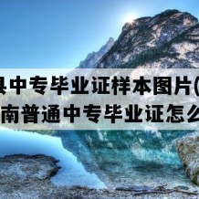 炎陵县中专毕业证样本图片(2020年湖南普通中专毕业证怎么购买）