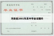 河南省2001年高中毕业证图片