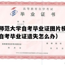 沈阳师范大学自考毕业证图片模板（辽宁自考毕业证遗失怎么办）