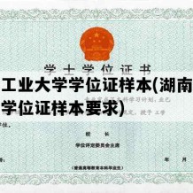 湖南工业大学学位证样本(湖南工业大学学位证样本要求)