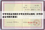 中专学历证书照片中专文凭可以用吗（中专毕业证书照片要求）