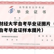 吉林财经大学自考毕业证图片（吉林成人自考毕业证样本图片）