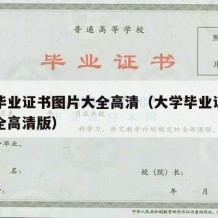 大学毕业证书图片大全高清（大学毕业证书图片大全高清版）