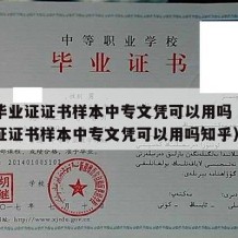 中专毕业证证书样本中专文凭可以用吗（中专毕业证证书样本中专文凭可以用吗知乎）