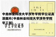 中南林业科技大学涉外学院学位证高清图片(中南林业科技大学涉外学院学工部)