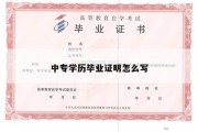 中专学历毕业证明怎么写