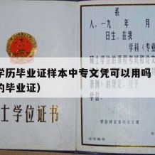 中专学历毕业证样本中专文凭可以用吗（中专毕业的毕业证）