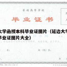 延边大学函授本科毕业证图片（延边大学函授本科毕业证图片大全）