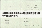 全国高中毕业证图片大全高中学历怎么填（高中毕业证图片查询）