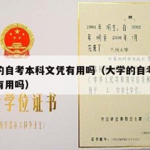 大学的自考本科文凭有用吗（大学的自考本科文凭有用吗）