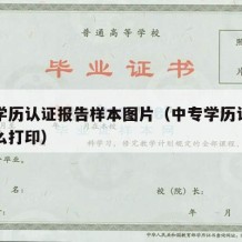 中专学历认证报告样本图片（中专学历认证报告怎么打印）