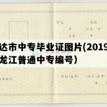 安达市中专毕业证图片(2019年黑龙江普通中专编号）