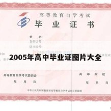 2005年高中毕业证图片大全