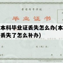 成教本科毕业证丢失怎么办(本科毕业证丢失了怎么补办)