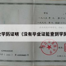 毕业学历证明（没有毕业证能查到学历吗）