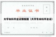 大学本科毕业证模板图（大学生本科毕业证）