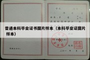 普通本科毕业证书图片样本（本科毕业证图片 样本）