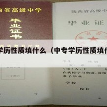 中专学历性质填什么（中专学历性质填什么好）