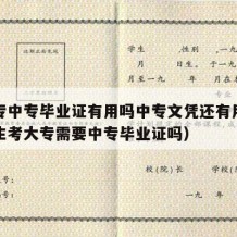 考大专中专毕业证有用吗中专文凭还有用吗（中专生考大专需要中专毕业证吗）