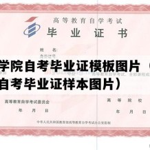 保山学院自考毕业证模板图片（云南成人自考毕业证样本图片）