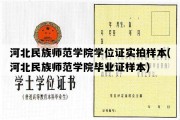 河北民族师范学院学位证实拍样本(河北民族师范学院毕业证样本)