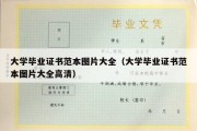 大学毕业证书范本图片大全（大学毕业证书范本图片大全高清）