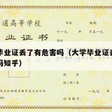 大学毕业证丢了有危害吗（大学毕业证丢了有危害吗知乎）