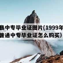 沛县中专毕业证图片(1999年江苏普通中专毕业证怎么购买）