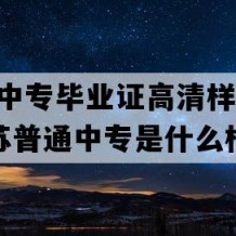 启东市中专毕业证高清样本(2002年江苏普通中专是什么样子的）