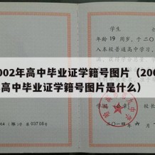 2002年高中毕业证学籍号图片（2002年高中毕业证学籍号图片是什么）